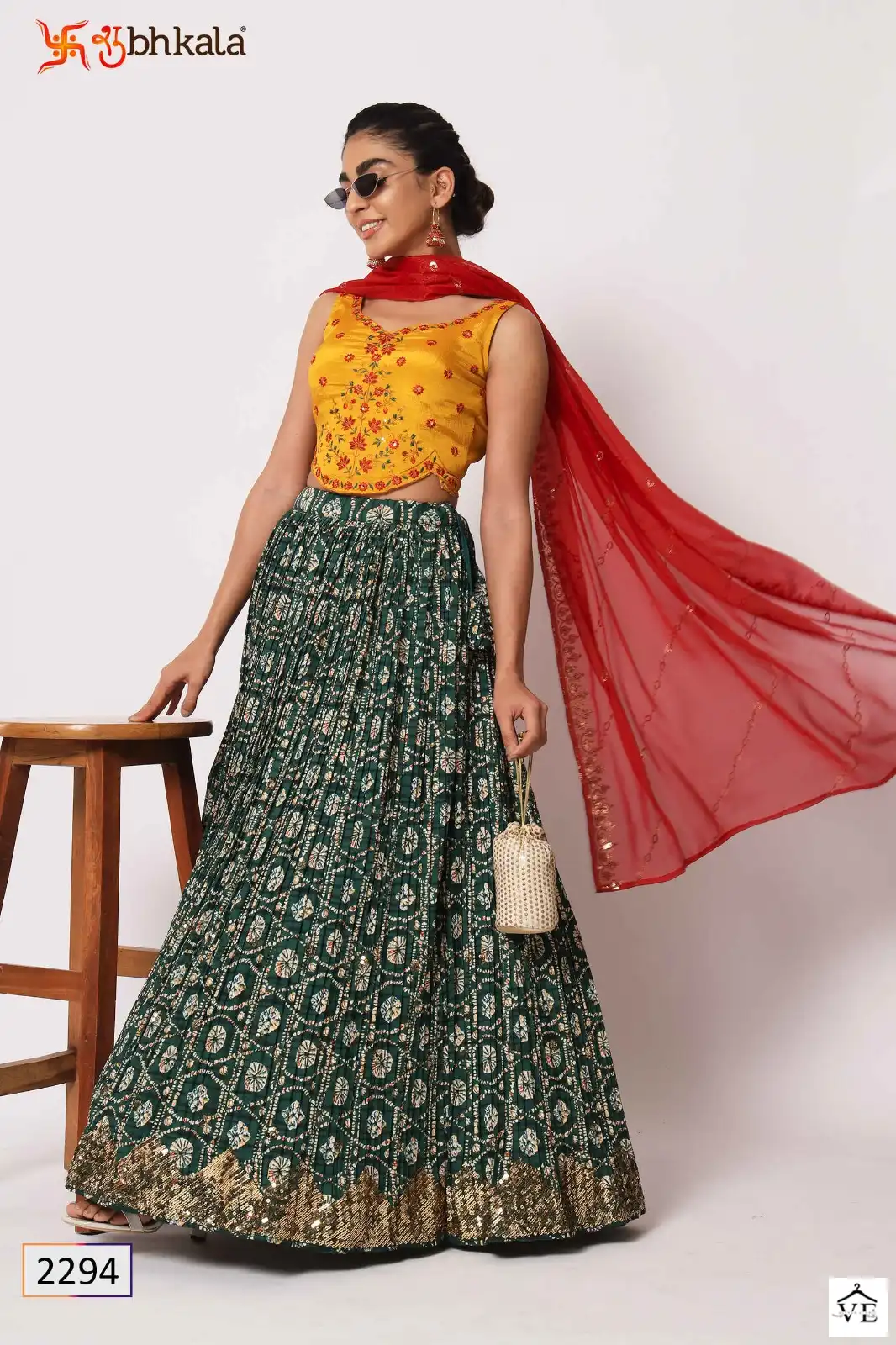 Shubhkala Girly Vol 26 Art Silk Wholesale Lehenga Catalog — Wholesale Lehenga, MPA wholesale from Surat - Gallery Image 5