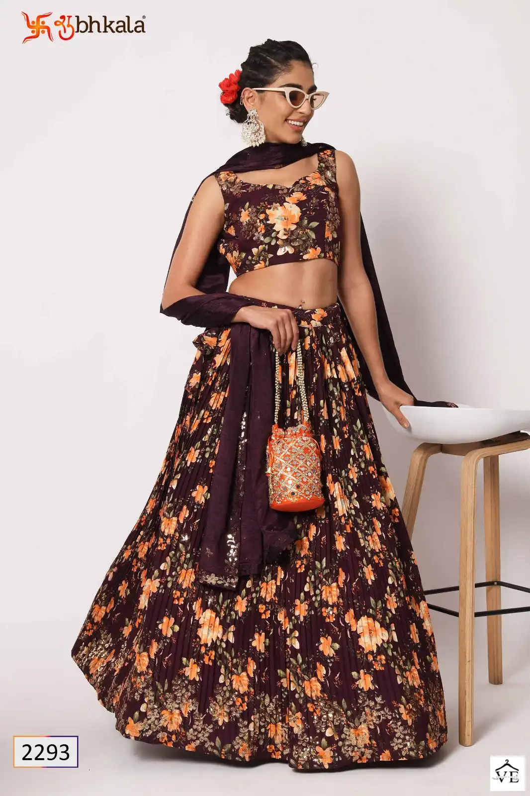 Shubhkala Girly Vol 26 Art Silk Wholesale Lehenga Catalog — Wholesale Lehenga, MPA wholesale from Surat - Gallery Image 2