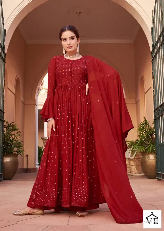 Sara Trendz Glamour Chinon Wholesale Designer Suits Catalog — Wholesale Salwar Suits, MPA wholesale from Surat - Gallery Image 2
