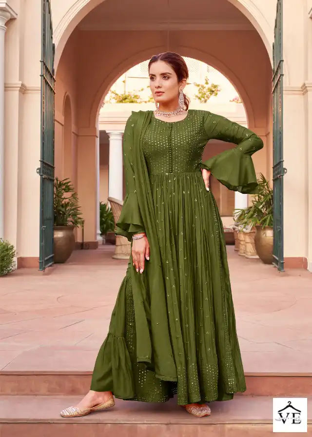 Sara Trendz Glamour Chinon Wholesale Designer Suits Catalog — Wholesale Salwar Suits, MPA wholesale from Surat - Gallery Image 3