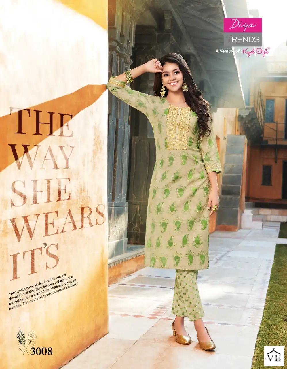 Diya Trends Goldy Vol-3 Chanderi Wholesale Kurti Pant Catalog - Image 10