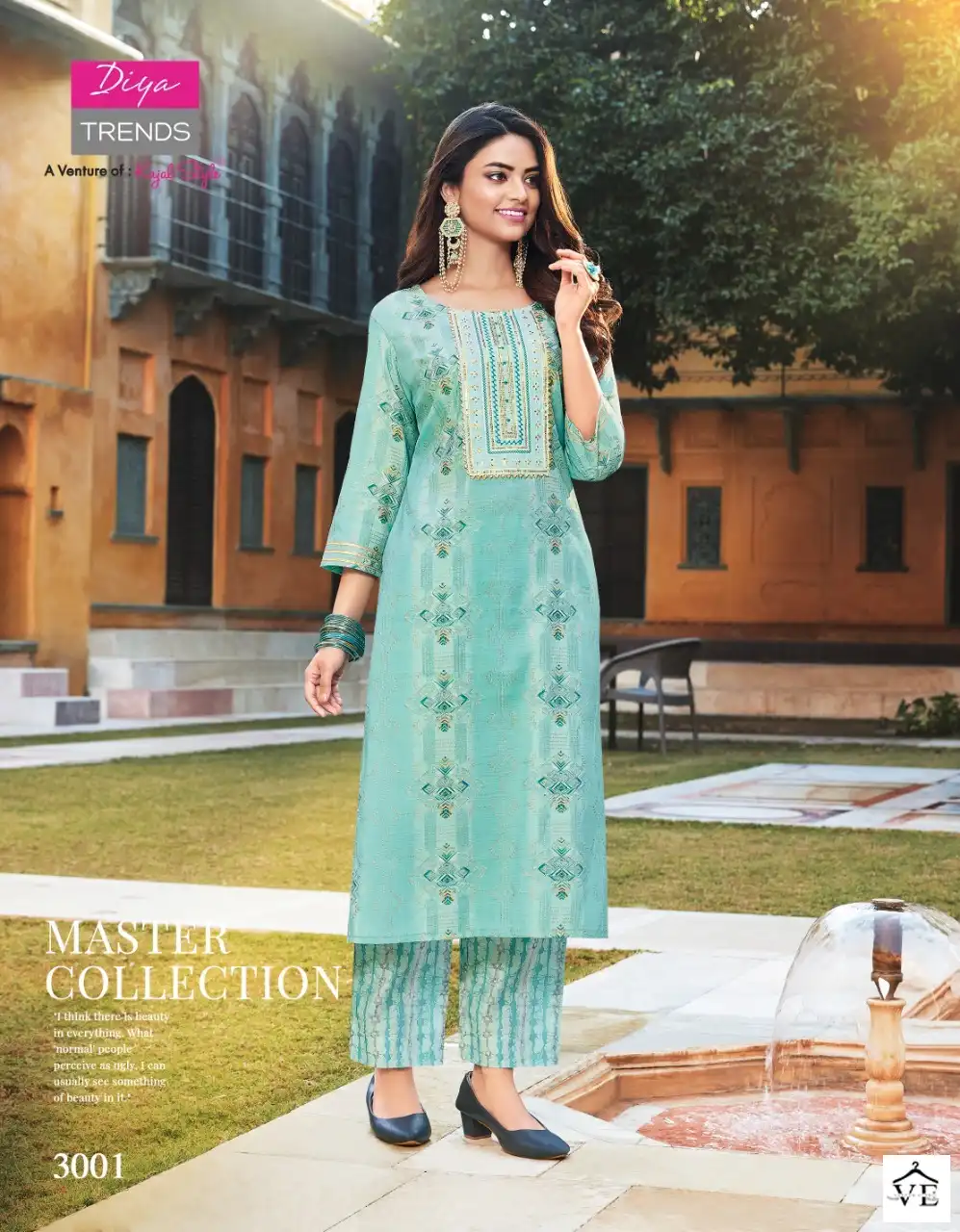 Diya Trends Goldy Vol-3 Chanderi Wholesale Kurti Pant Catalog - Image 3
