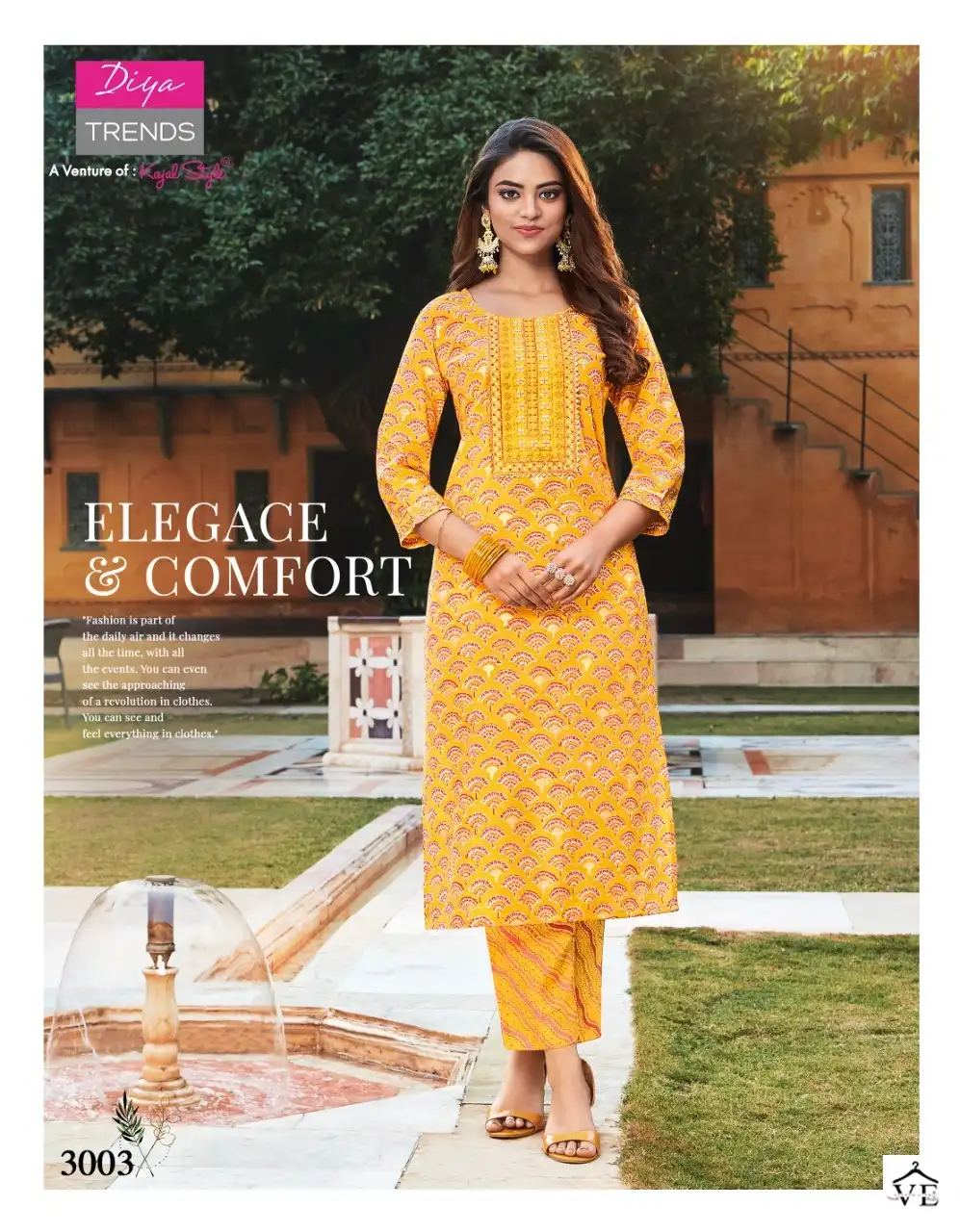 Diya Trends Goldy Vol-3 Chanderi Wholesale Kurti Pant Catalog - Image 4