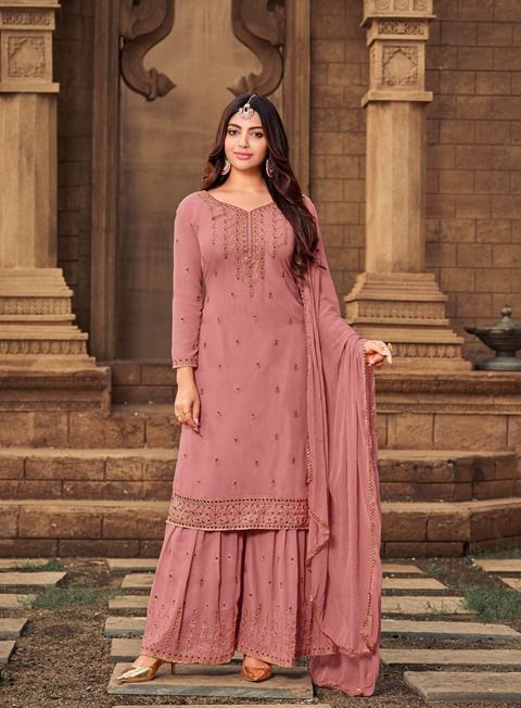 Mrudangi Gulabo Heavy Faux Georgette Wholesale Sharara Salwar Suit Catalog — Wholesale Salwar Suits, MPA wholesale from Surat - Gallery Image 5