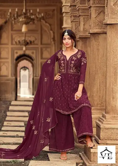 Mrudangi Gulabo-A Heavy Faux Georgette Wholesale Sharara Salwar Suit Catalog — Wholesale Salwar Suits, MPA wholesale from Surat - Gallery Image 2
