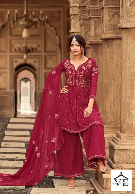 Mrudangi Gulabo-A Heavy Faux Georgette Wholesale Sharara Salwar Suit Catalog — Wholesale Salwar Suits, MPA wholesale from Surat - Gallery Image 3
