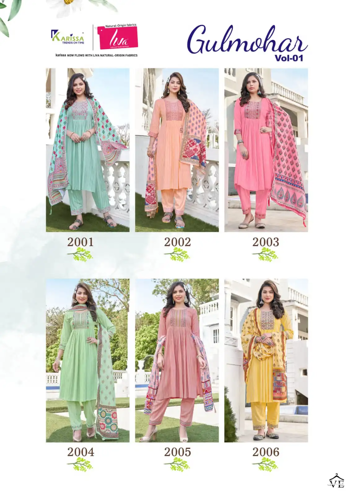 Karissa Gulmohar Vol-1 Premium Liva Rayon Wholesale Readymade Suits Catalog — Wholesale Salwar Suits, MPA wholesale from Surat — view 7