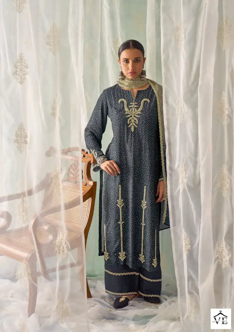 Kimora Gara-2 Pure Muslin Silk Wholesale Fancy Salwar Suit Catalog — Wholesale Salwar Suits, MPA wholesale from Surat - Gallery Image 7