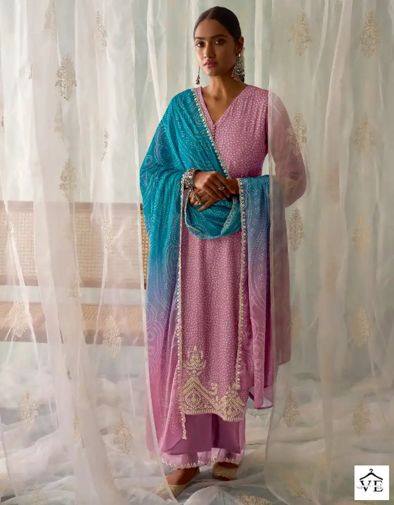 Kimora Gara-2 Pure Muslin Silk Wholesale Fancy Salwar Suit Catalog — Wholesale Salwar Suits, MPA wholesale from Surat — view 1