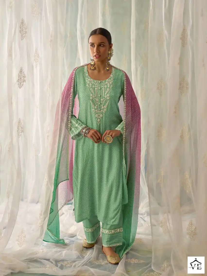 Kimora Gara-2 Pure Muslin Silk Wholesale Fancy Salwar Suit Catalog — Wholesale Salwar Suits, MPA wholesale from Surat - Gallery Image 3