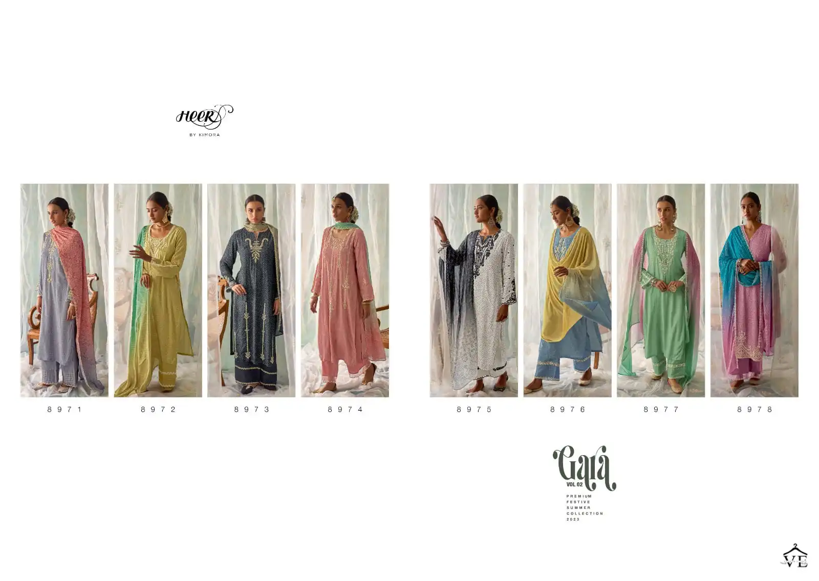Kimora Gara-2 Pure Muslin Silk Wholesale Fancy Salwar Suit Catalog — Wholesale Salwar Suits, MPA wholesale from Surat — view 9