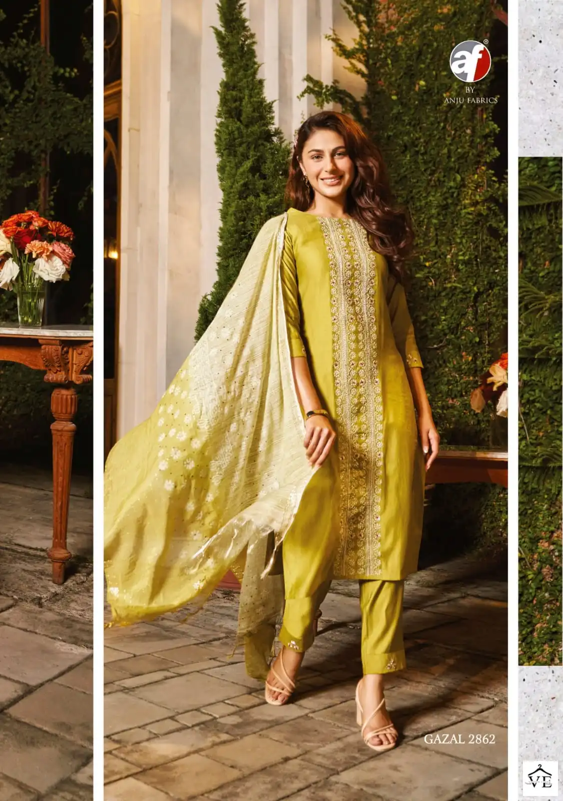 Anju Fabrics Gazal Vol 2 Viscose By Nylon Wholesale Readymade Suits Catalog — Wholesale Salwar Suits, MPA wholesale from Surat - Gallery Image 2