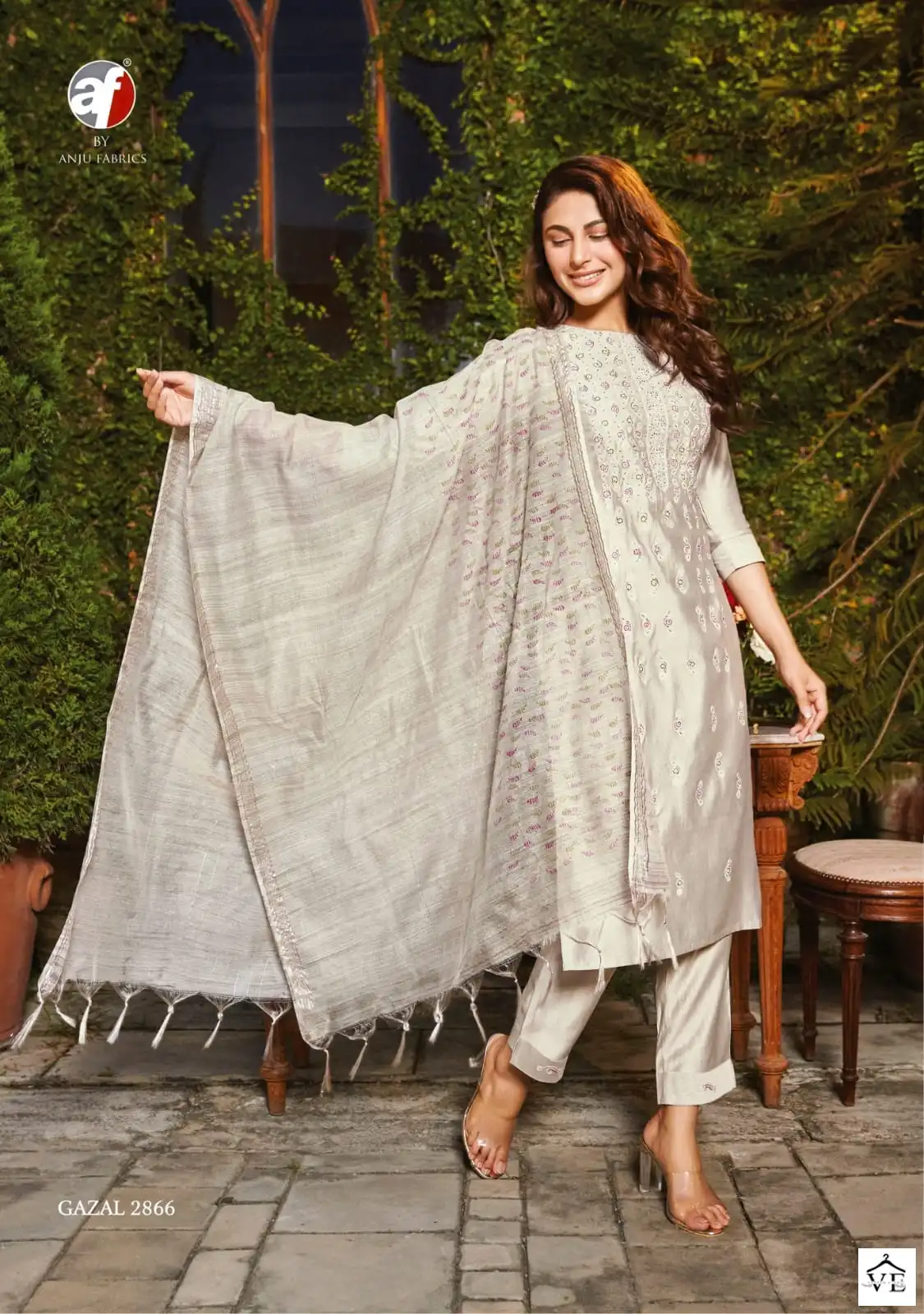 Anju Fabrics Gazal Vol 2 Viscose By Nylon Wholesale Readymade Suits Catalog — Wholesale Salwar Suits, MPA wholesale from Surat - Gallery Image 5