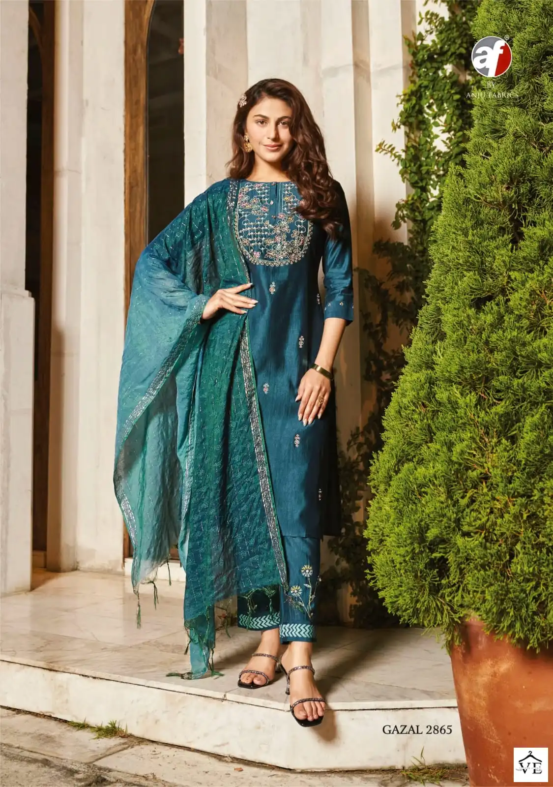 Anju Fabrics Gazal Vol 2 Viscose By Nylon Wholesale Readymade Suits Catalog — Wholesale Salwar Suits, MPA wholesale from Surat - Gallery Image 6