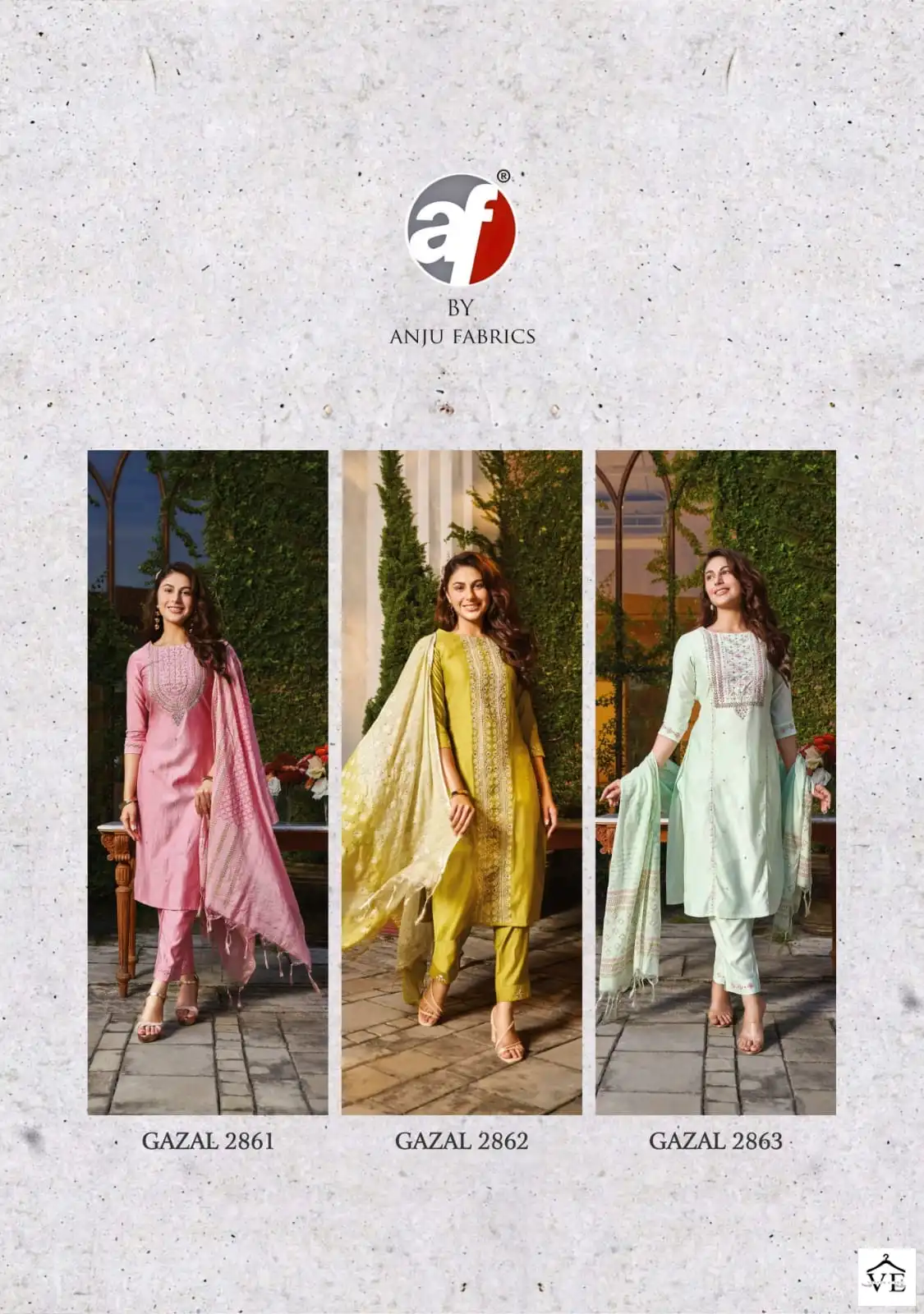 Anju Fabrics Gazal Vol 2 Viscose By Nylon Wholesale Readymade Suits Catalog — Wholesale Salwar Suits, MPA wholesale from Surat — view 8