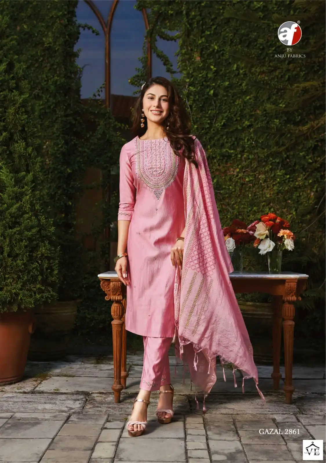 Anju Fabrics Gazal Vol 2 Viscose By Nylon Wholesale Readymade Suits Catalog — Wholesale Salwar Suits, MPA wholesale from Surat - Gallery Image 3