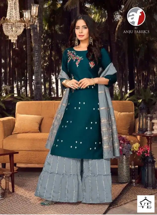 Anju Fabrics Ghoomer Vol 2 Bamber Silk Wholesale Readymade Suits Catalog — Wholesale Salwar Suits, MPA wholesale from Surat - Gallery Image 2