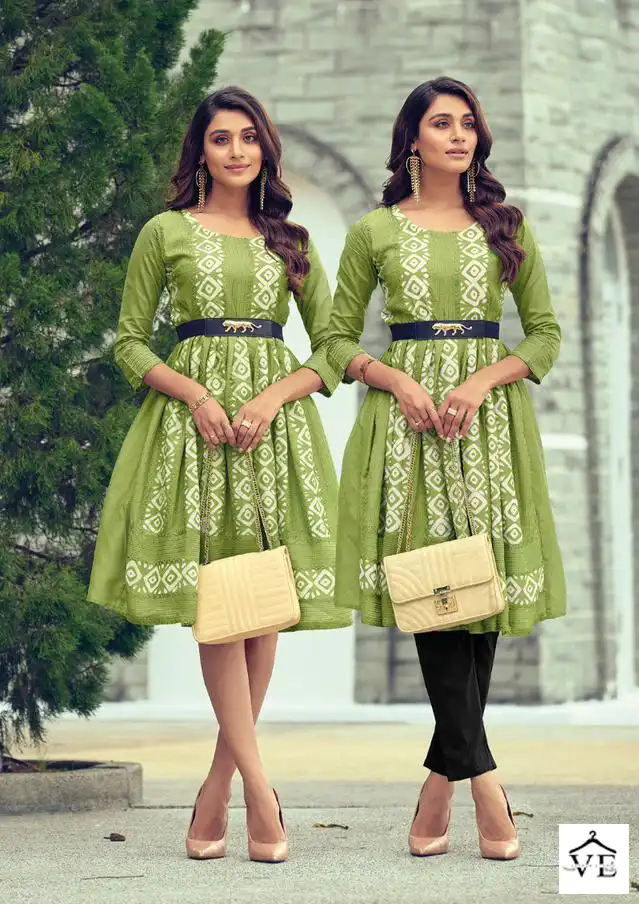 Poonam Designer Glory Pure Soft Viscose Wholesale Kurti With Belt Catalog — Wholesale Kurtis, MPA wholesale from Surat - Gallery Image 6