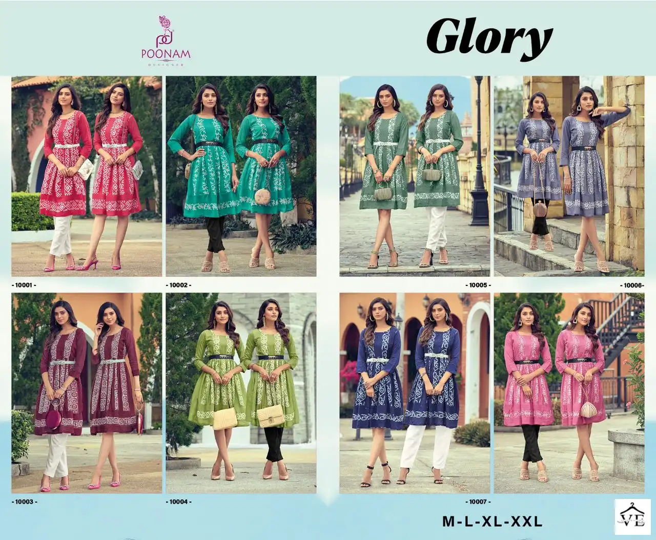Poonam Designer Glory Pure Soft Viscose Wholesale Kurti With Belt Catalog — Wholesale Kurtis, MPA wholesale from Surat — view 9