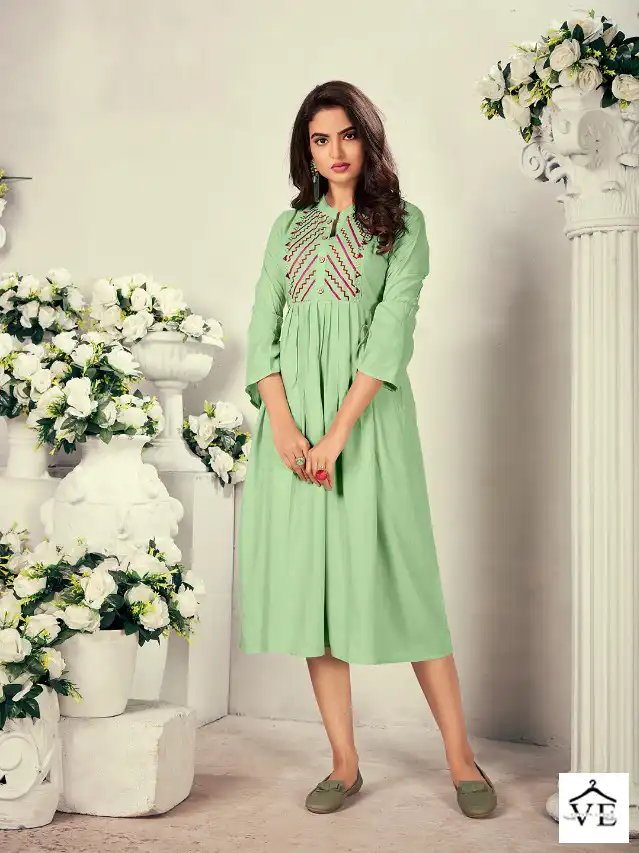 Vardan Designer Good News 14Kg Heavy Rayon Wholesale Kurti Catalog — Wholesale Kurtis, MPA wholesale from Surat - Gallery Image 5