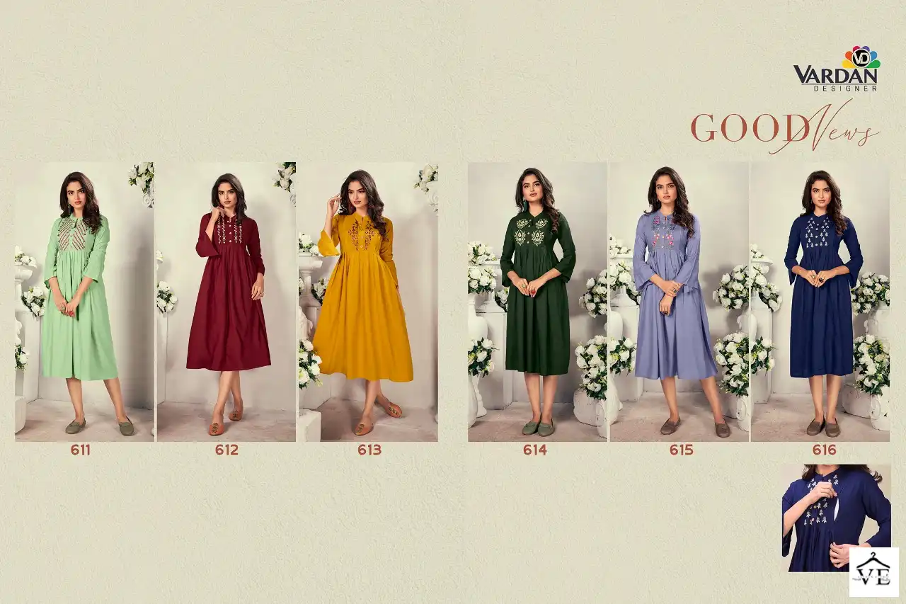 Vardan Designer Good News 14Kg Heavy Rayon Wholesale Kurti Catalog — Wholesale Kurtis, MPA wholesale from Surat — view 7