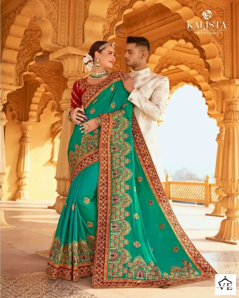 Kalista Gruhlaxmi-3 Blooming Satin Barfi Wholesale Designer Heavy Saree Catalog — Wholesale Sarees, MPA wholesale from Surat - Gallery Image 4