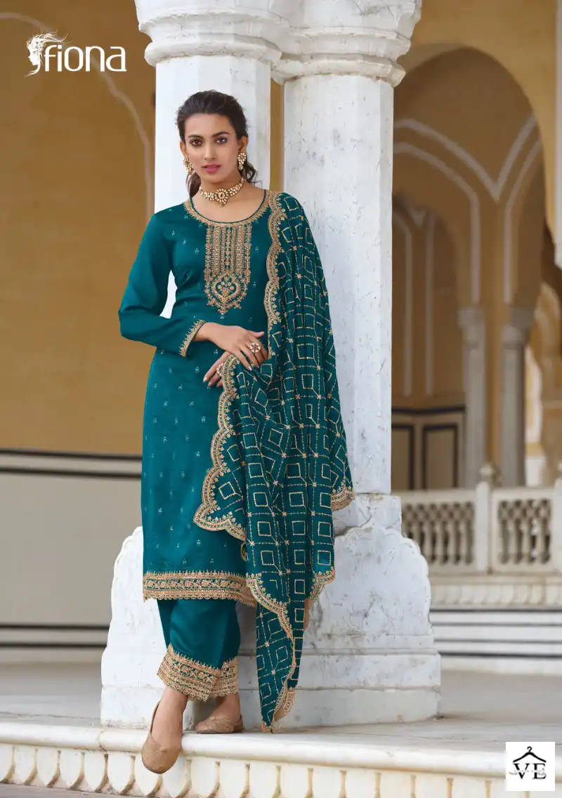 Fiona Gulrang Premium Silk Wholesale Designer Suit Catalog — Wholesale Salwar Suits, MPA wholesale from Surat - Gallery Image 2