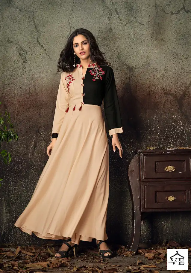 Vardan Designer Gulnaz Vol 2 14Kg Heavy Rayon Wholesale Long Kurti Catalog — Wholesale Kurtis, MPA wholesale from Surat - Gallery Image 9