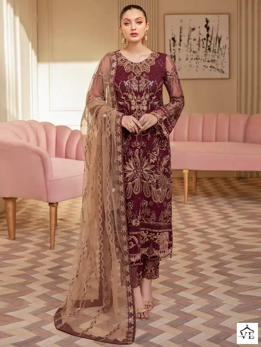 Hoor Tex H-29 Faux Georgette Wholesale Pakistani Suit — Wholesale Salwar Suits, MPA wholesale from Surat — view 1
