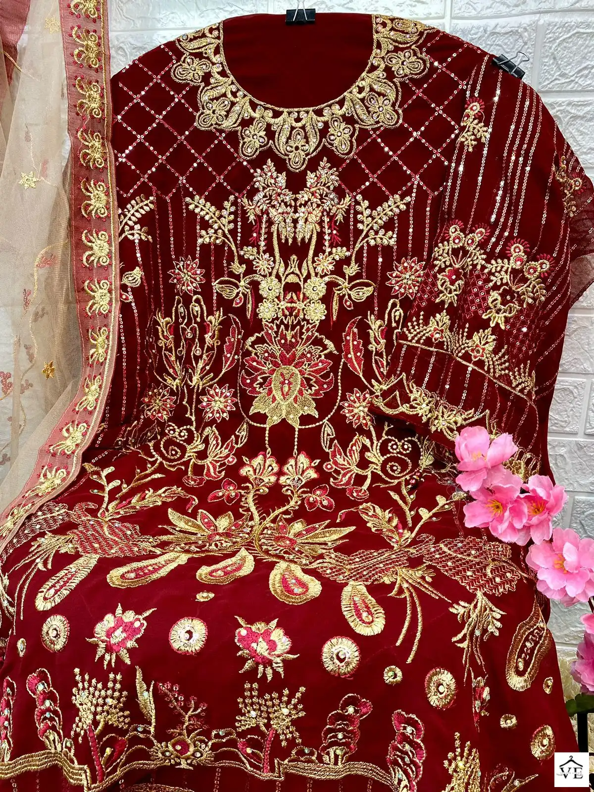 Hoor Tex H-29 Faux Georgette Wholesale Pakistani Suit — Wholesale Salwar Suits, MPA wholesale from Surat — view 4