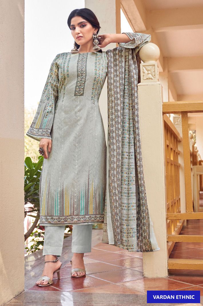 Zulfat Designer Hakoba Cotton Wholesale Pakistani Salwar Suit Catalog - Image 9