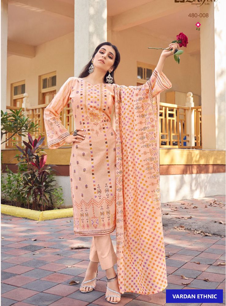 Zulfat Designer Hakoba Cotton Wholesale Pakistani Salwar Suit Catalog - Image 10