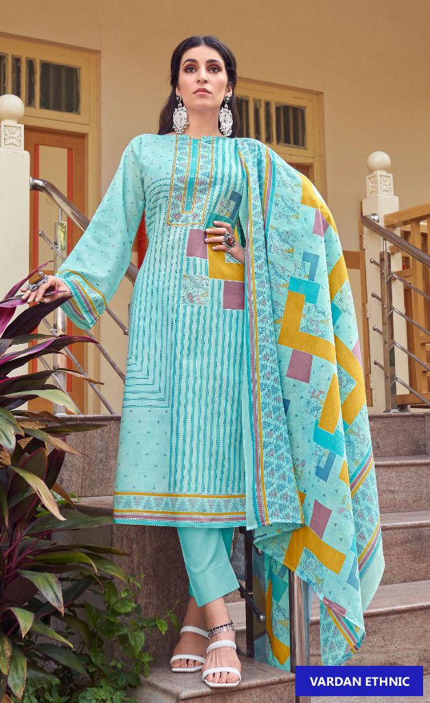 Zulfat Designer Hakoba Cotton Wholesale Pakistani Salwar Suit Catalog - Image 5