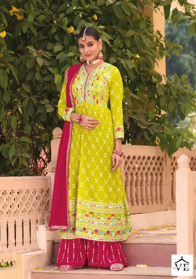 Your Choice Heerva Blooming Georgette Wholesale Nyra Cut Designer Suit Catalog — Wholesale Salwar Suits, MPA wholesale from Surat - Gallery Image 2