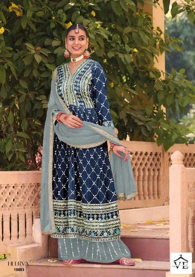 Your Choice Heerva Blooming Georgette Wholesale Nyra Cut Designer Suit Catalog — Wholesale Salwar Suits, MPA wholesale from Surat - Gallery Image 3
