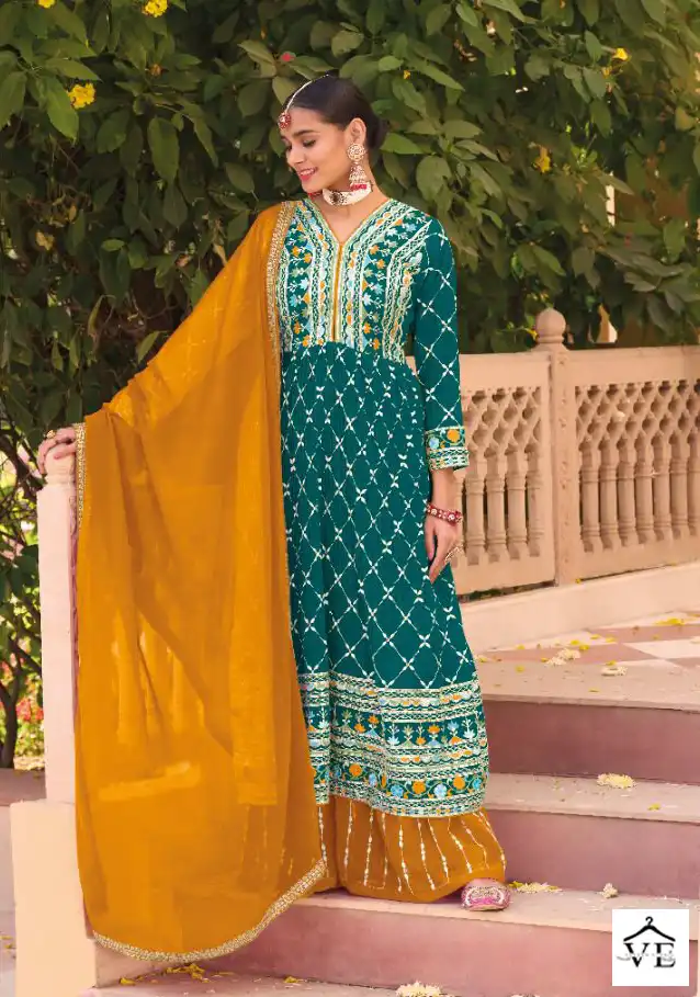 Your Choice Heerva Blooming Georgette Wholesale Nyra Cut Designer Suit Catalog — Wholesale Salwar Suits, MPA wholesale from Surat - Gallery Image 4