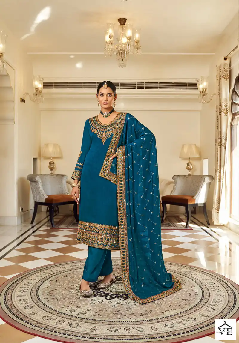 Radha Hoor Pure Vichithra Wholesale Salwar Suit Catalog — Wholesale Salwar Suits, MPA wholesale from Surat - Gallery Image 3