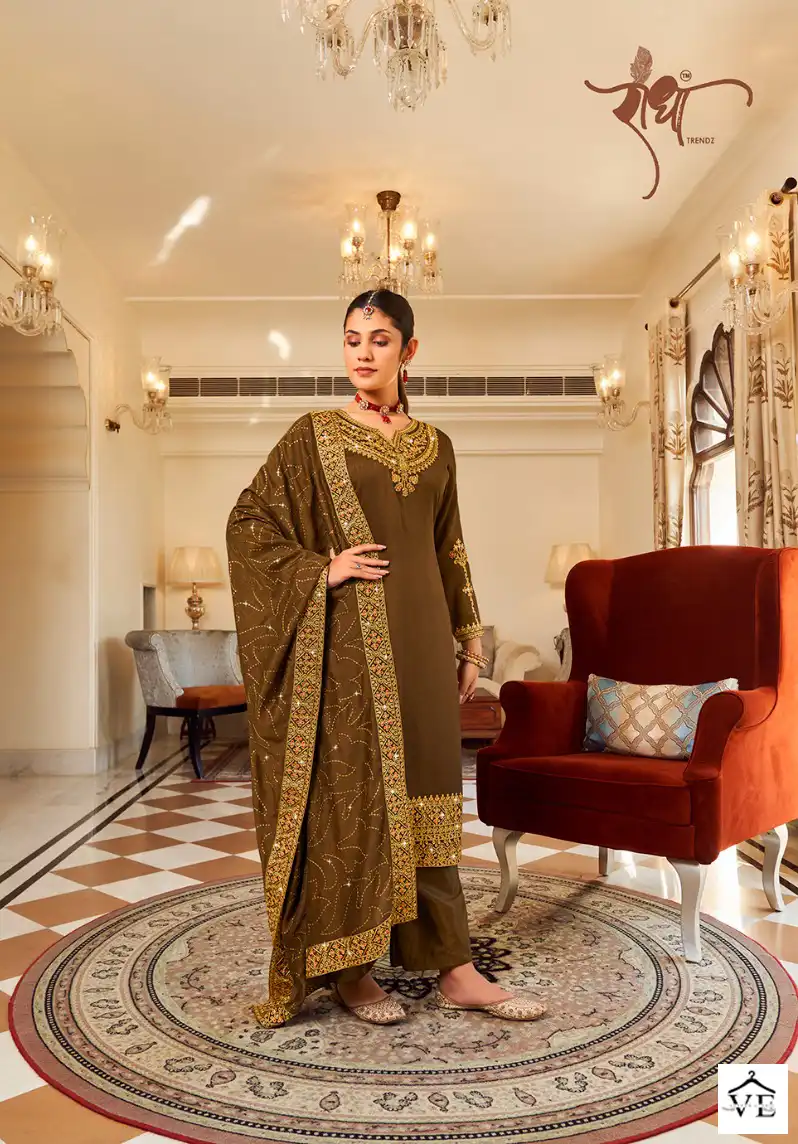 Radha Hoor Pure Vichithra Wholesale Salwar Suit Catalog — Wholesale Salwar Suits, MPA wholesale from Surat - Gallery Image 4