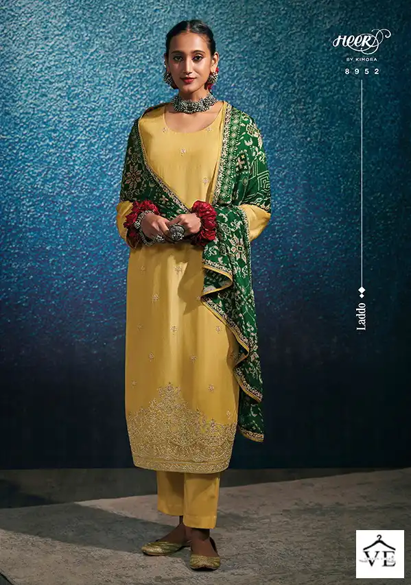Kimora Laddo Heavy Georgette Wholesale Designer Suit Catalog — Wholesale Salwar Suits, MPA wholesale from Surat - Gallery Image 5