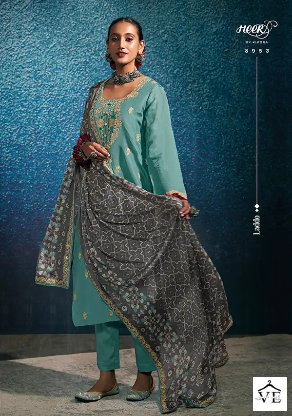 Kimora Laddo Heavy Georgette Wholesale Designer Suit Catalog — Wholesale Salwar Suits, MPA wholesale from Surat - Gallery Image 6