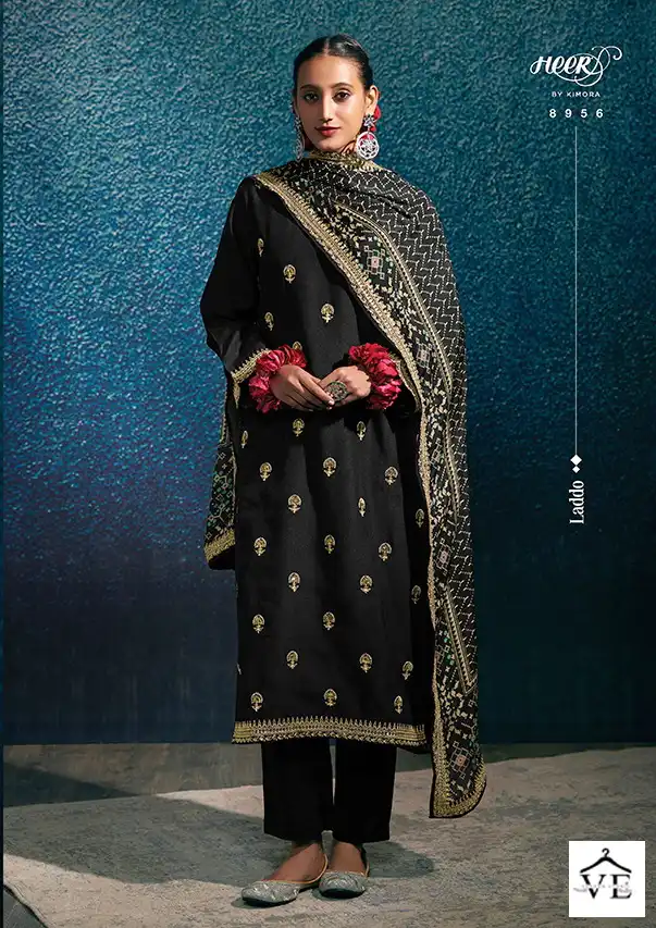 Kimora Laddo Heavy Georgette Wholesale Designer Suit Catalog — Wholesale Salwar Suits, MPA wholesale from Surat - Gallery Image 7