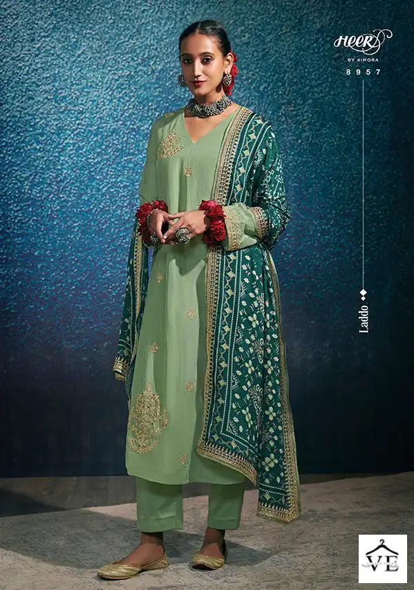 Kimora Laddo Heavy Georgette Wholesale Designer Suit Catalog — Wholesale Salwar Suits, MPA wholesale from Surat - Gallery Image 3