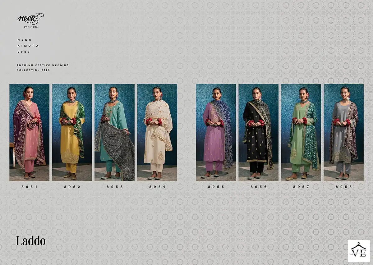 Kimora Laddo Heavy Georgette Wholesale Designer Suit Catalog — Wholesale Salwar Suits, MPA wholesale from Surat — view 9