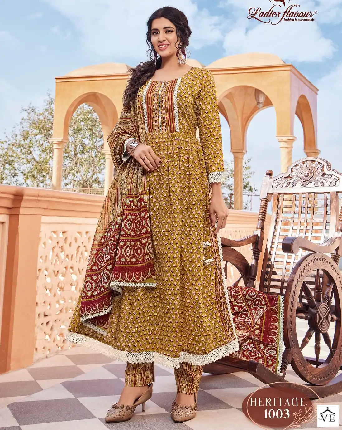 Ladies Flavour Heritage Pure Cotton Wholesale Readymade Salwar Suit Catalog — Wholesale Salwar Suits, MPA wholesale from Surat — view 1