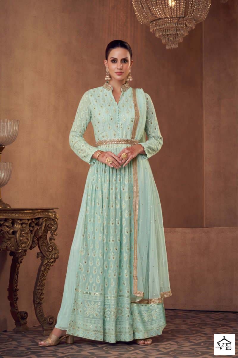 Gulkayra Iconin Georgette Wholesale Designer Readymade Suit Catalog — Wholesale Salwar Suits, MPA wholesale from Surat — view 2