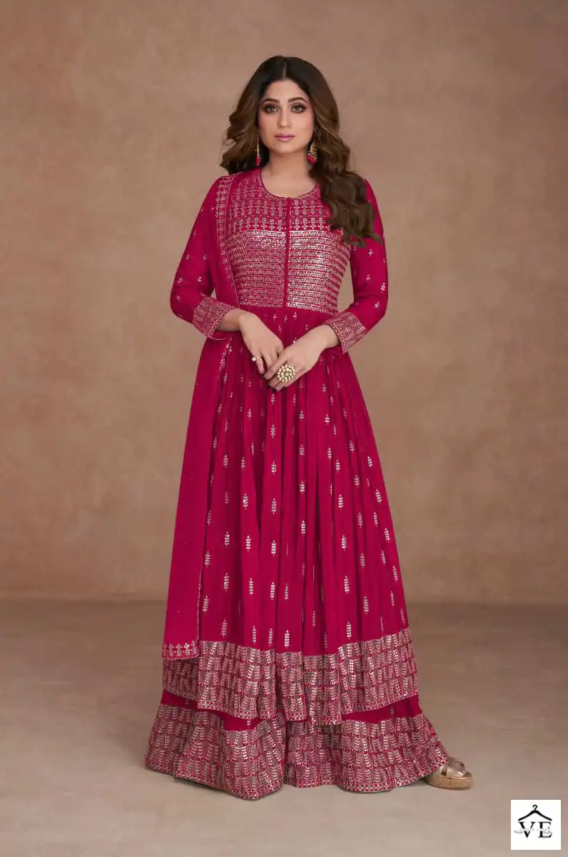 Aashirwad Idika Real Georgette Wholesale Readymade Salwar Suit Catalog — Wholesale Salwar Suits, Aashirwad Creation wholesale from Surat - Gallery Image 4
