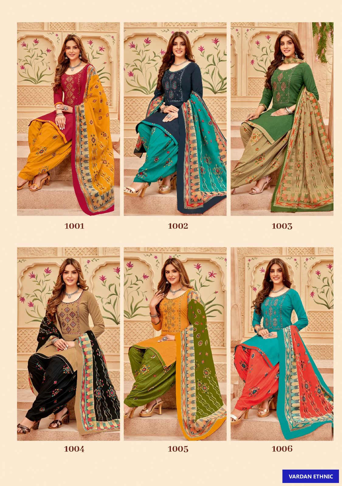 Suryajyoti Ikkat Patiala Vol 1 Cotton Wholesale Salwar Suit Catalog — Wholesale Salwar Suits, MPA wholesale from Surat — view 7
