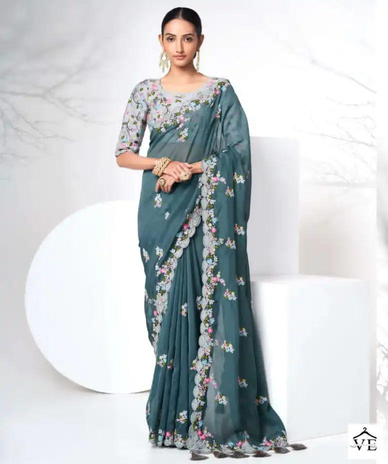 Arya Imperial Vol 9 Organza Wholesale Designer Saree Catalog — Wholesale Sarees, MPA wholesale from Surat — view 1