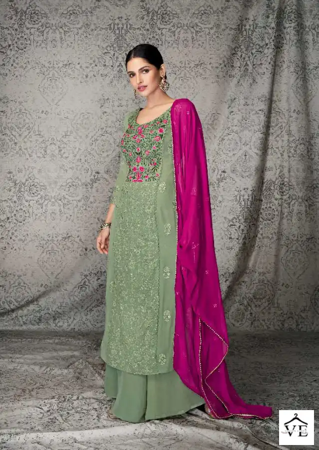 Sayuri Iqraar Real Georgette Wholesale Readymade Salwar Suit Catalog — Wholesale Salwar Suits, Sayuri Designer wholesale from Surat - Gallery Image 6