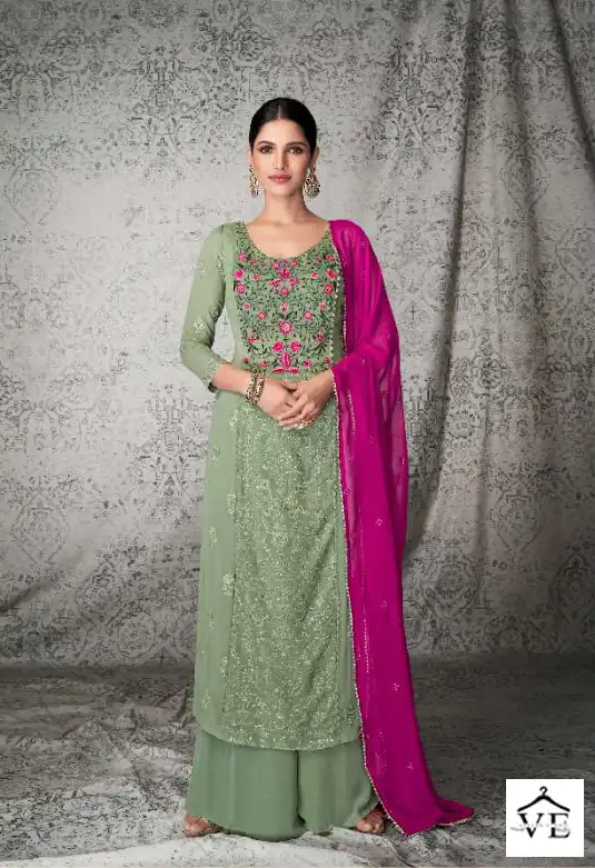 Sayuri Iqraar Real Georgette Wholesale Readymade Salwar Suit Catalog — Wholesale Salwar Suits, Sayuri Designer wholesale from Surat - Gallery Image 2